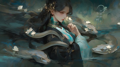 中国风 遇蛇
