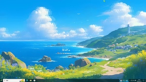 4K唯美春日海岸主题