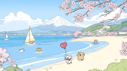 海边快乐的修狗