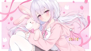 可爱白发美少女