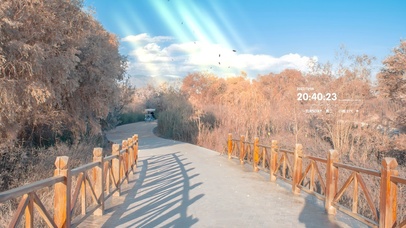 唯美治愈秋天小路