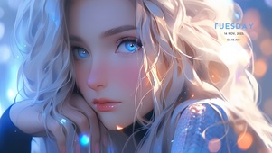 水蓝眼睛女神
