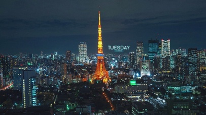 唯美治愈东京城市夜景