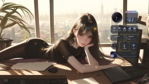 红唇似朱，既清丽又鲜明