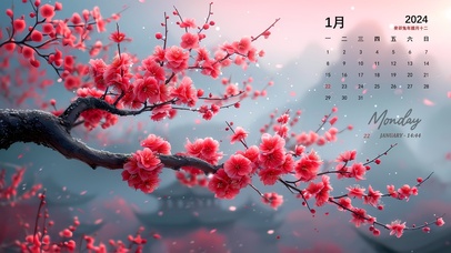 雪中梅花（日历）