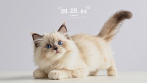 你的桌面长小猫啦！