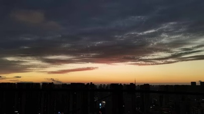 城市夕阳