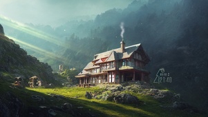 4K唯美治愈山谷旅途小屋