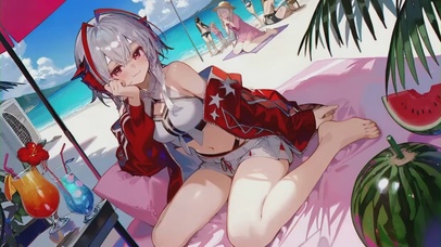 海边泳装少女-维什戴尔