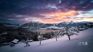 晚霞夜景
