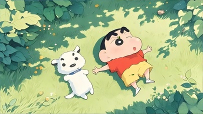 小新小白享受夏天的惬意