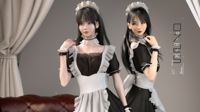 唯美清纯女仆姐妹