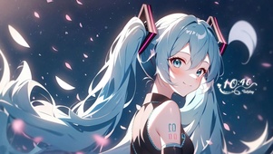 夜樱花舞中的初音