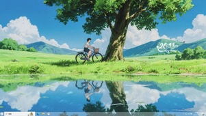 镜湖骑影-桌面主题