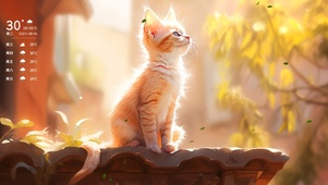 4K屋檐上的猫