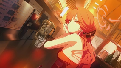 二次元可爱餐厅女孩