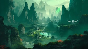 绿色壮观山川