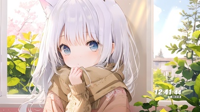 萌系可爱窗边女孩