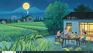 童年乡村夜晚
