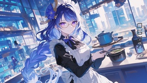 蓝色系少女