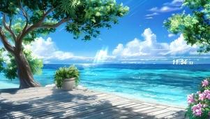 蔚蓝海面