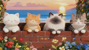 摇头晃脑小猫咪