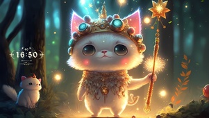 治愈可爱皇冠猫咪
