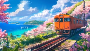 樱花海景列车