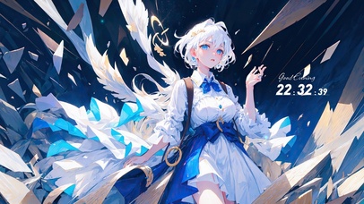 蓝眼睛可爱动漫女孩