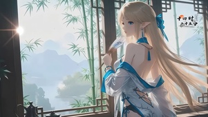 竹林阁楼少女