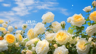 治愈浪漫黄玫瑰