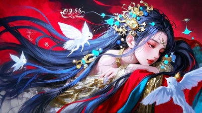 慵懒的神女和精灵