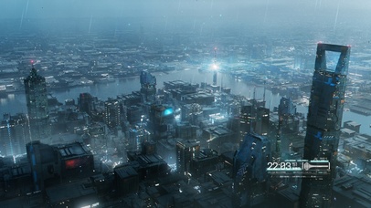 4K科幻城市上海