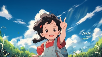 小清新治愈女孩	