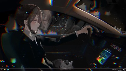 雨夜兜风主题音频可视化