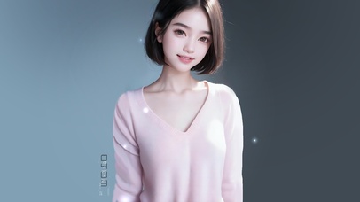 4K超治愈笑容女孩