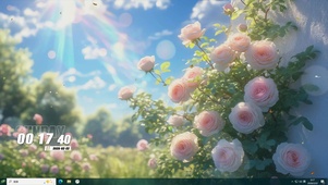 护眼花景桌面主题