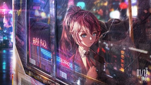 汽车雨夜