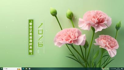 护眼康乃馨治愈文字