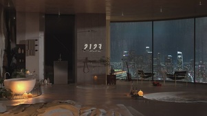 雨天洛杉矶豪华公寓