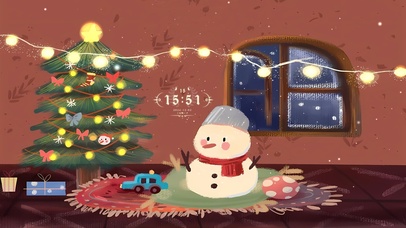 温暖的圣诞雪夜