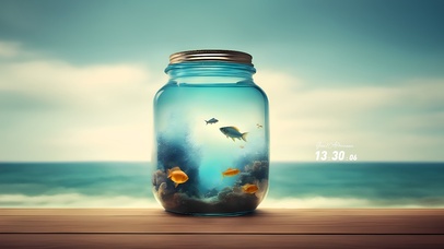 玻璃瓶海洋世界