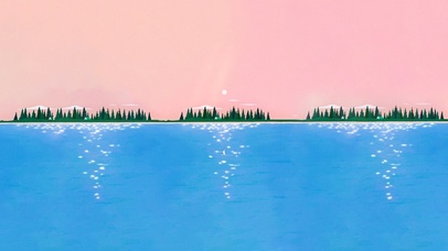 海洋与晚霞，自由的远方