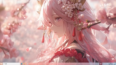 八重神子樱花树下