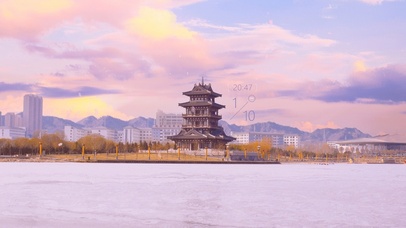 唯美治愈海边塔楼