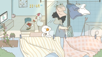 可爱宅鸭与男孩的日常生活