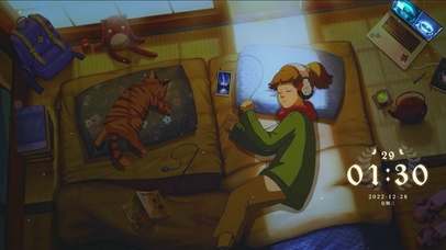 4K治愈女孩与猫