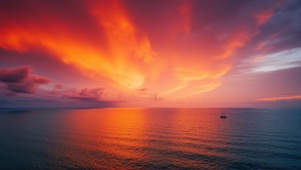 海上霞光