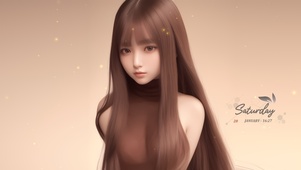 4K棕发少女