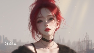 绝美丸子头女孩